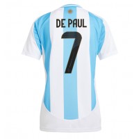 Argentina Rodrigo De Paul #7 Hjemmedrakt Dame Copa America 2024 Kortermet